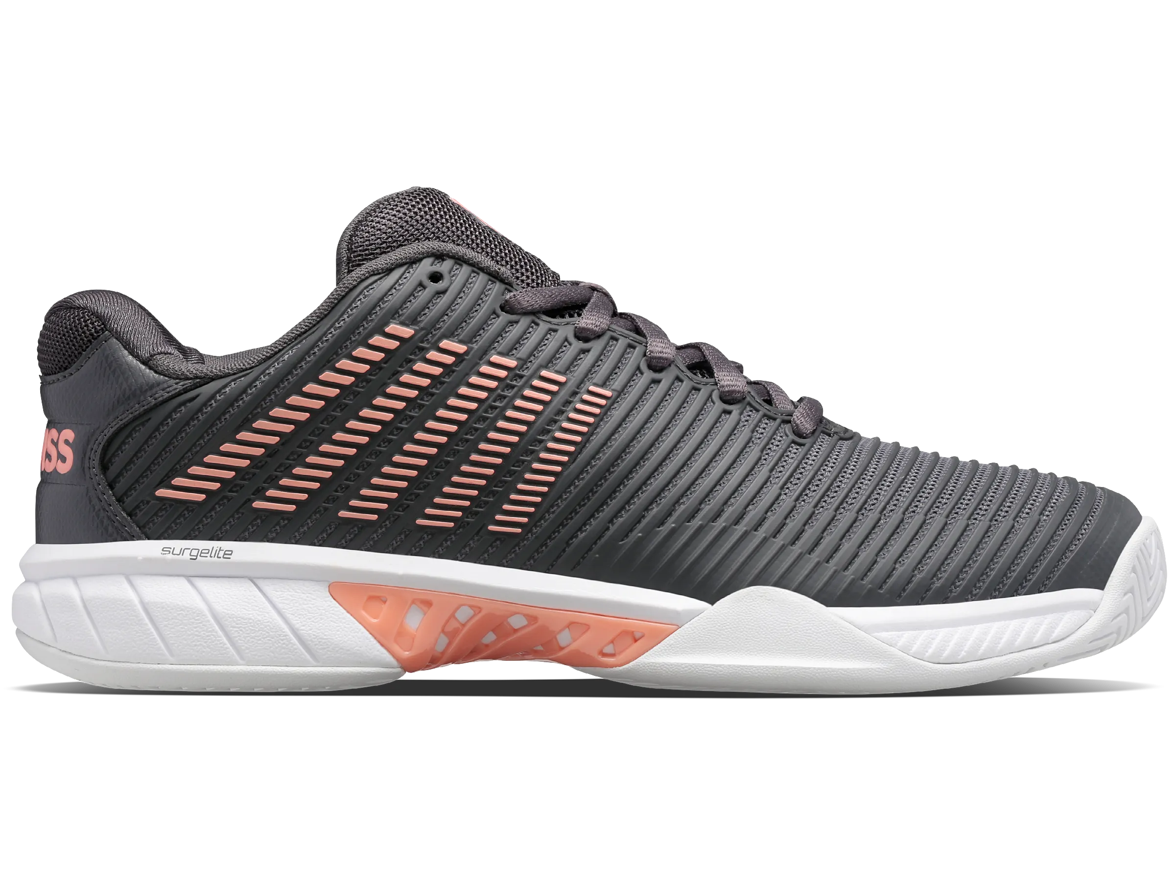 Durable Build Weekend Errands 96807-009-W | HYPERCOURT EXPRESS 2-WIDE | ASPHALT/WHITE/PEACH AMBER