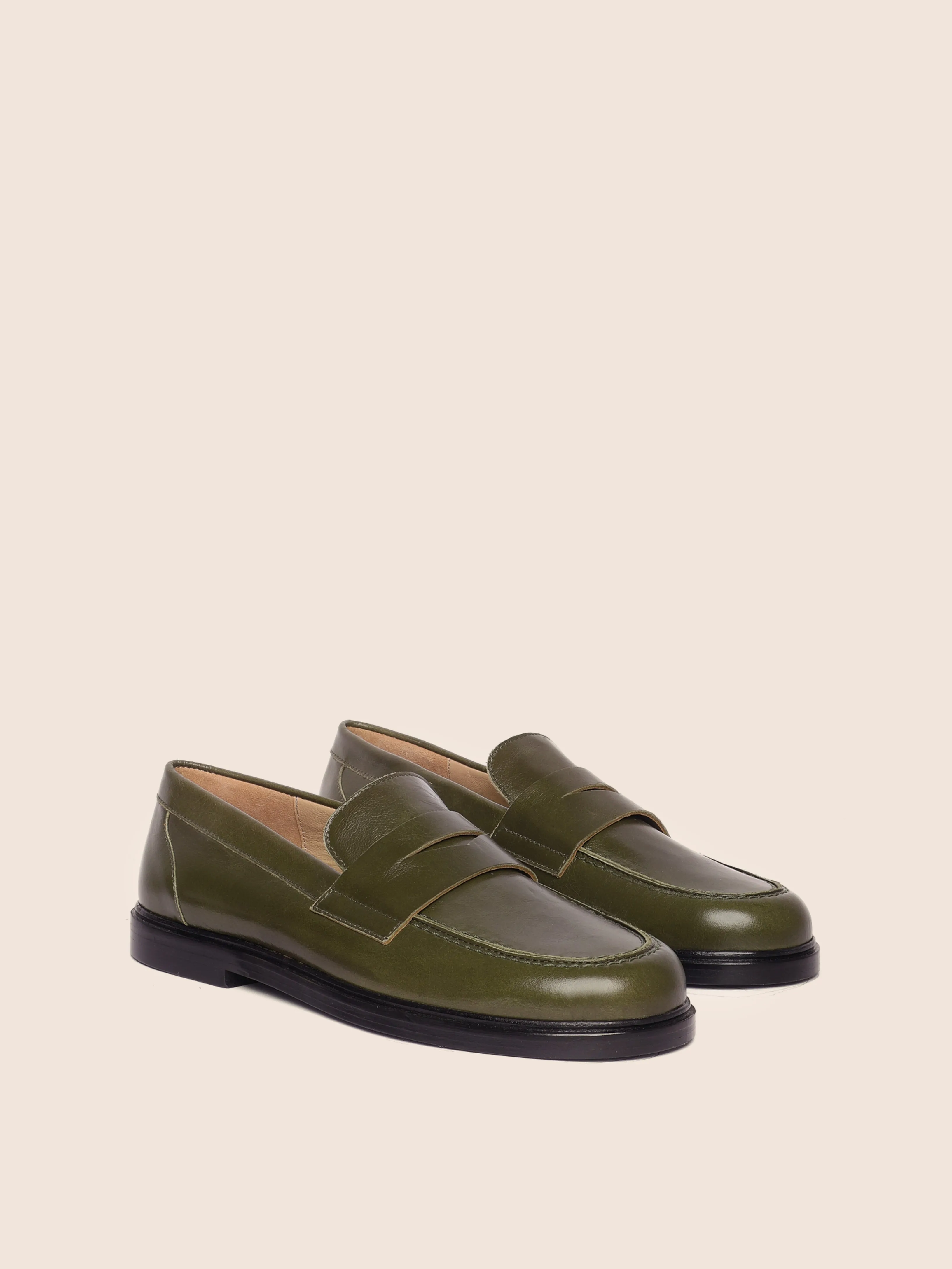 Orio Olive Loafer Study Step