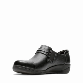 Clarks Women's Cheyn Madi Shoe - Black Firm Ground Smooth Soles