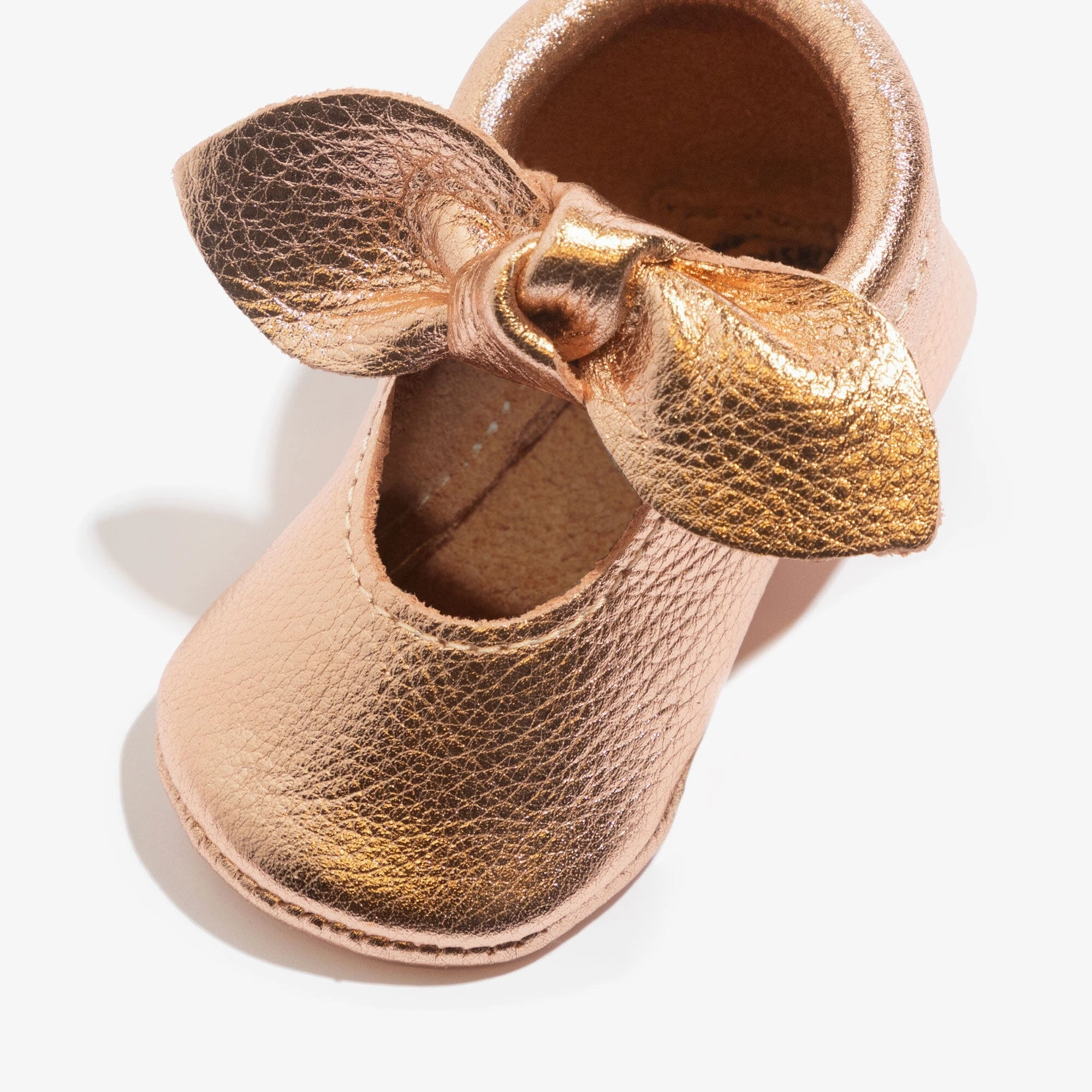 Canvas kids' shoes Cushioned Midsole Rose Gold Knotted Bow Baby Shoe