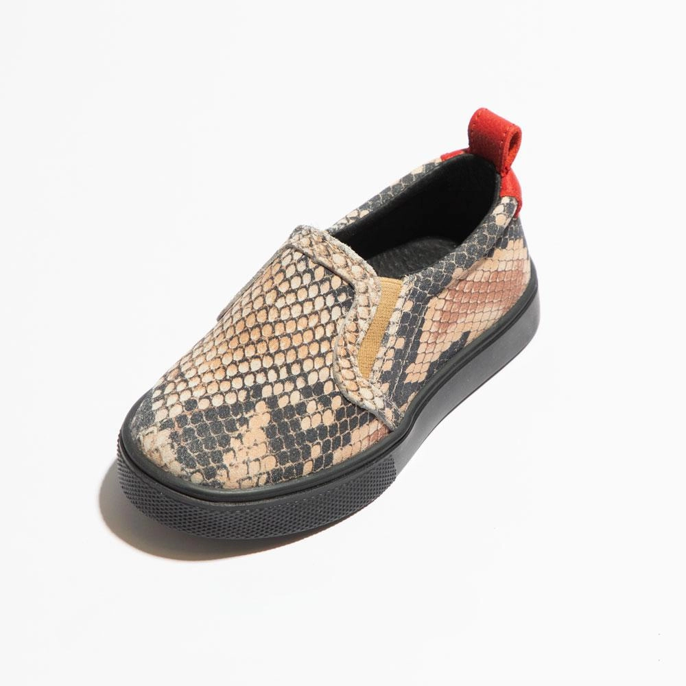 Snakeskin Classic Slip On Sneaker Cold Guard Elastic laces