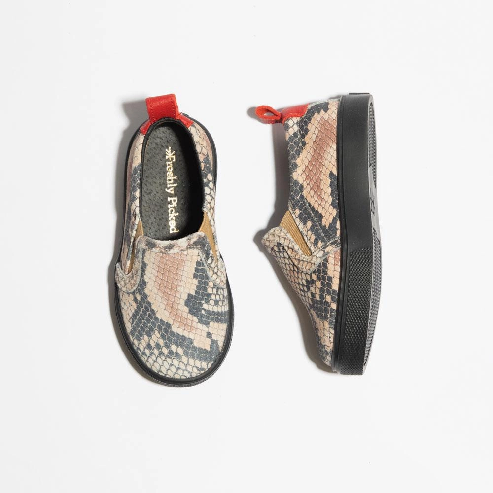 On-the-Go Wear Fashion Basics Snakeskin Classic Slip On Sneaker