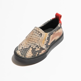 Snakeskin Classic Slip On Sneaker Cold Guard Elastic laces