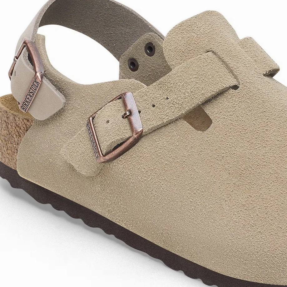 Happy Move Top Rated Birkenstock Women's Tokio Clog - Taupe Suede