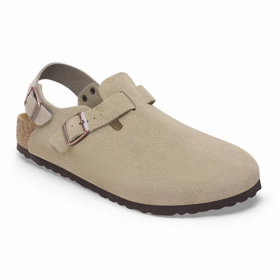 Star Edge Birkenstock Women's Tokio Clog - Taupe Suede