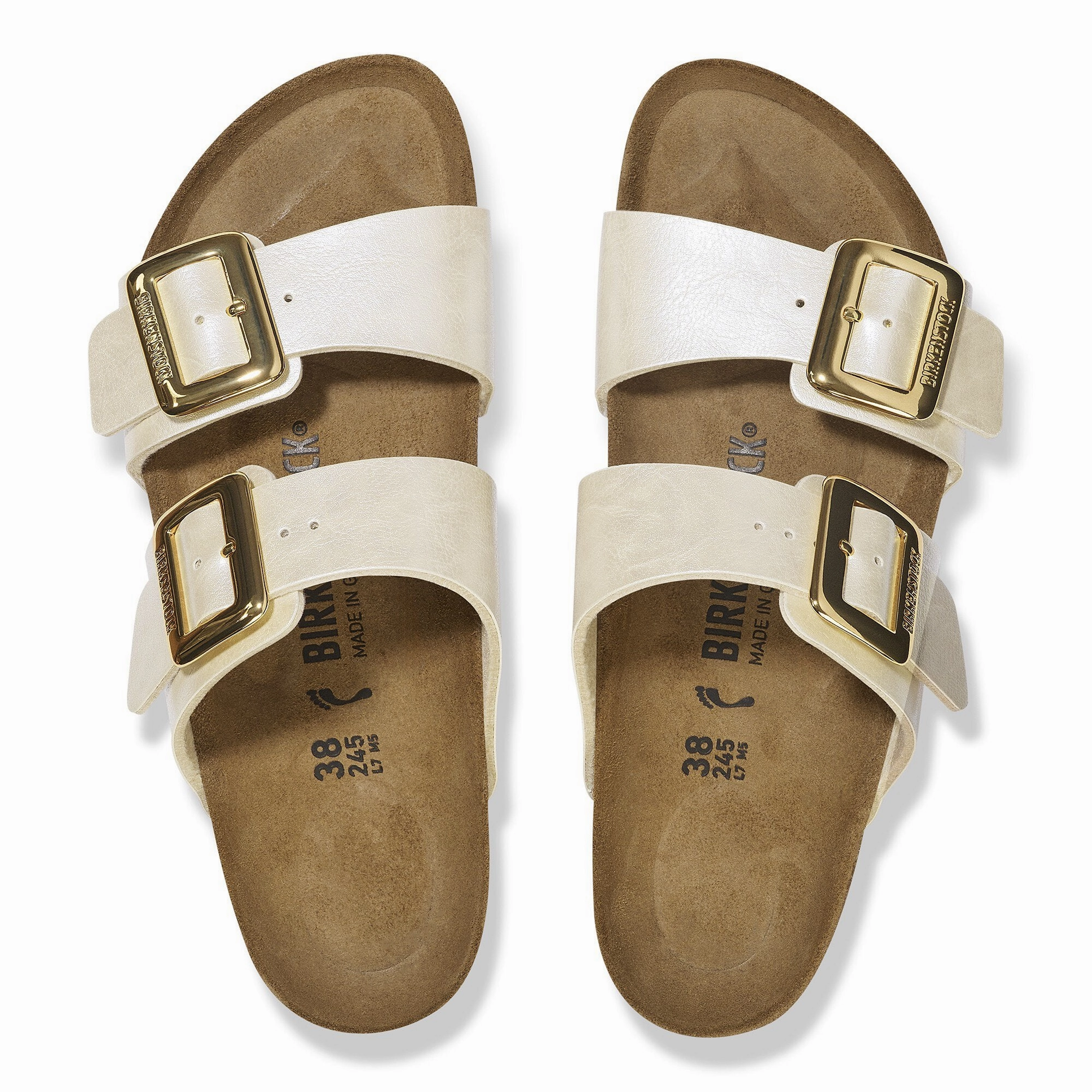 Birkenstock Women's Sydney Birko-Flor Luxe Sandal - Graceful Pearl White All Occasion Sandals waterproof