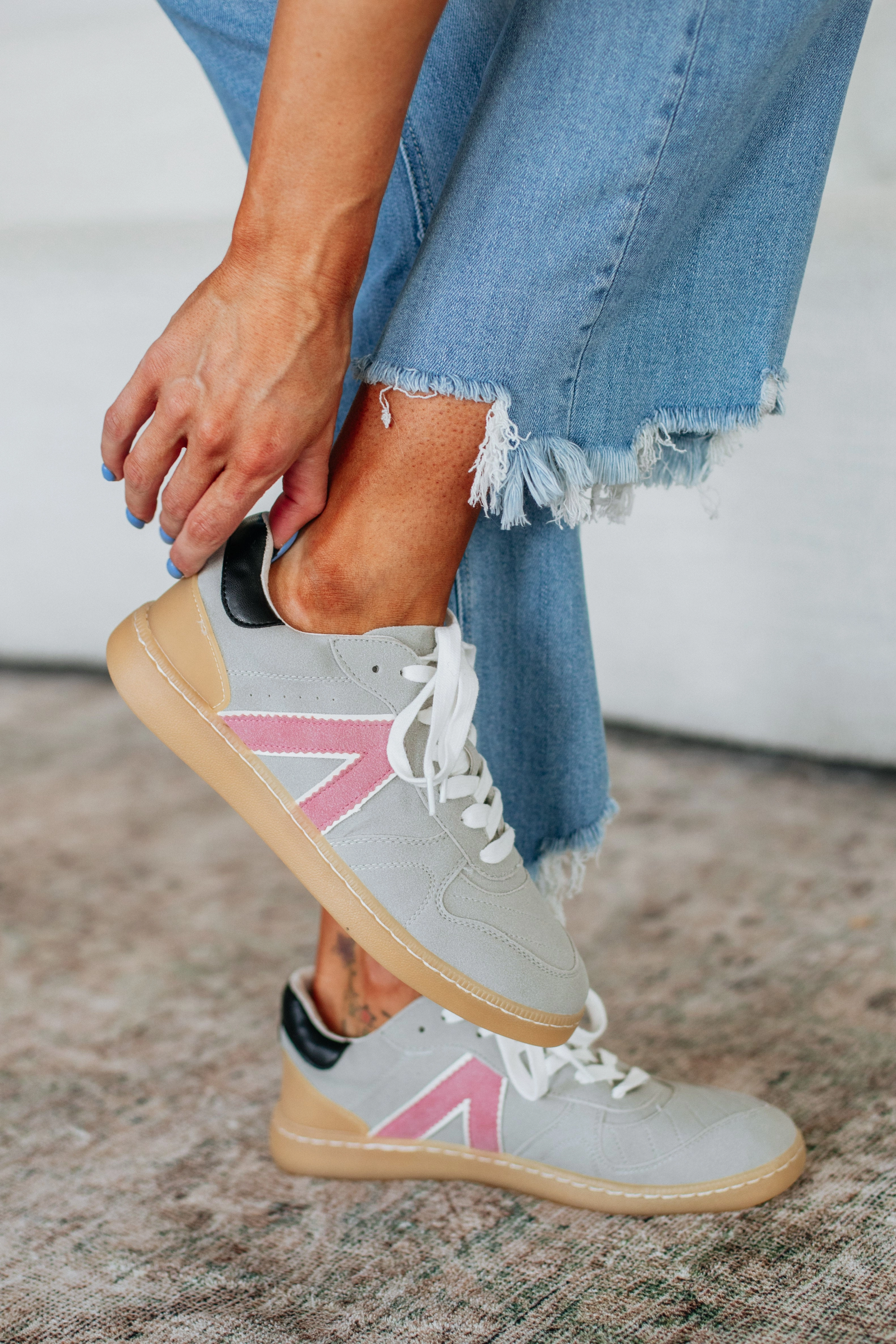 Sole Searching Sneakers - Grey Mix Green Core Stable construction