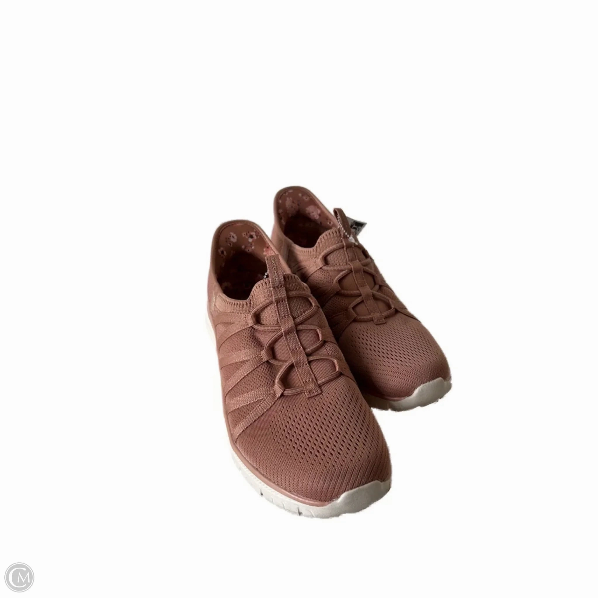 Flexible Midsole Shoes Sneakers By Skechers In Pink & Tan, Size: 9