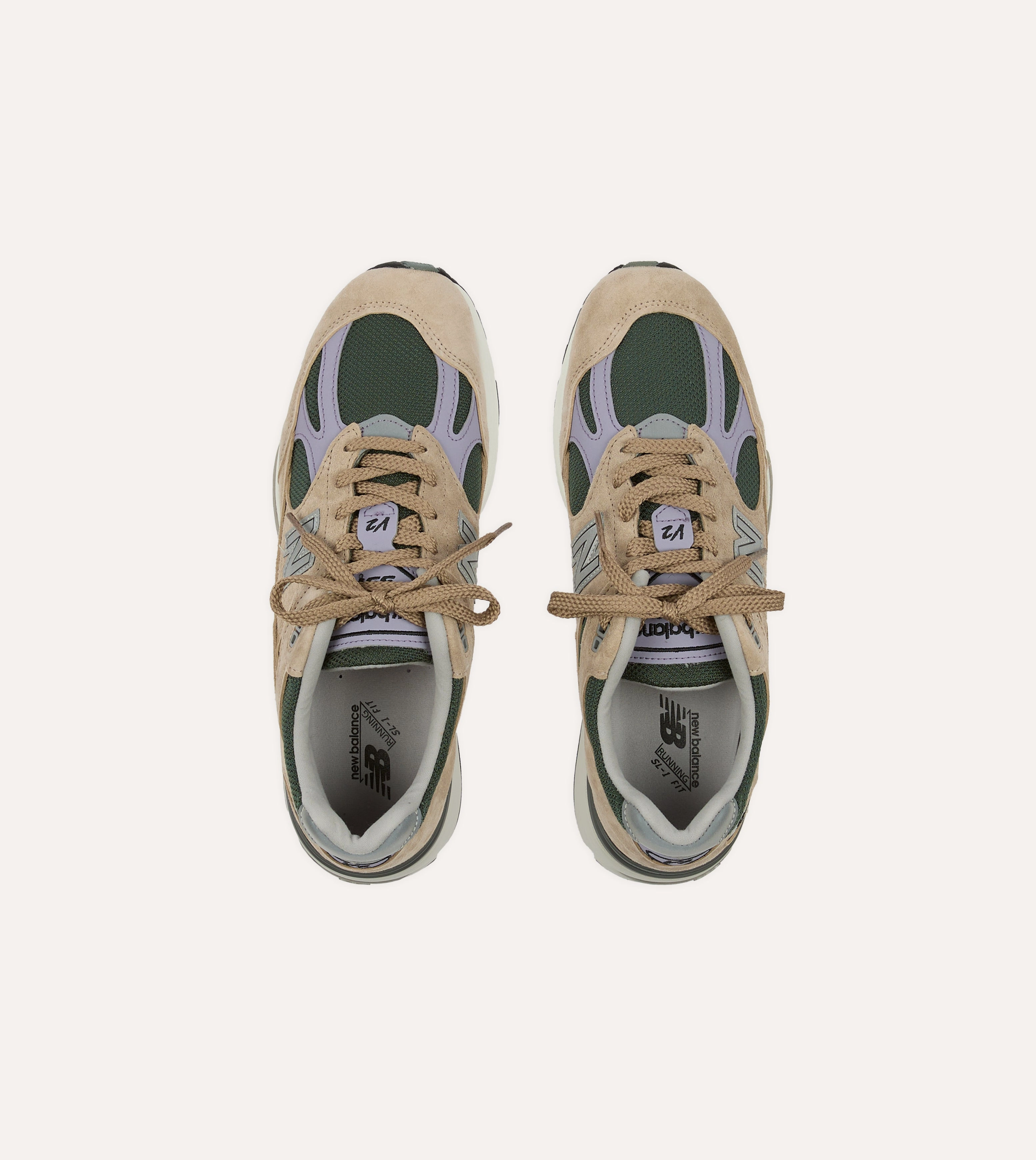 New Balance Tan 'Essentially Offbeat' Made in UK 991v2 Trainers Fast Go Anytime Go