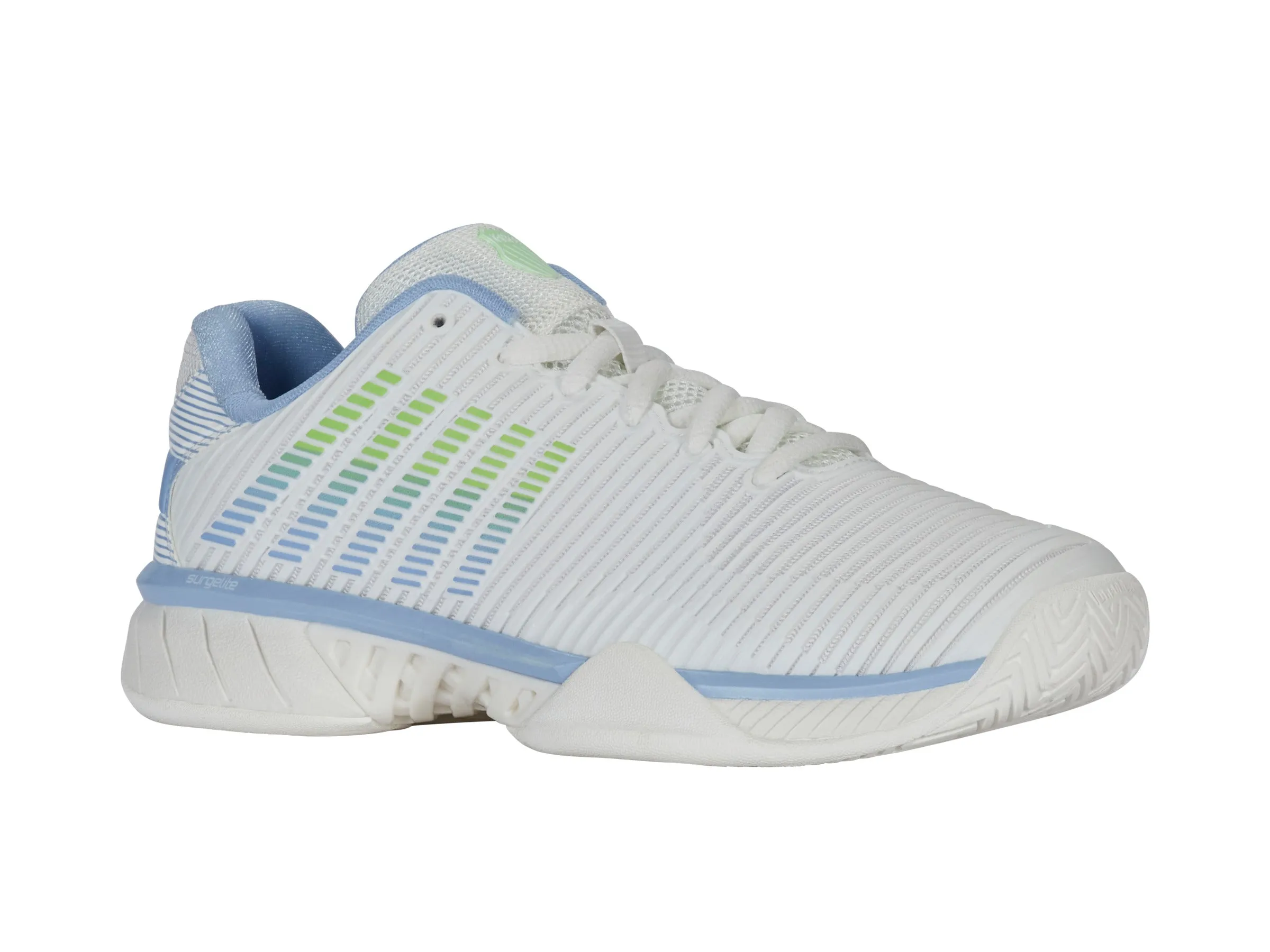 Shock Absorbing Midsole Court Grip 96613-126-M | HYPERCOURT EXPRESS 2 | LUCENT WHITE/DUTCH CANAL/PARADISE GREEN