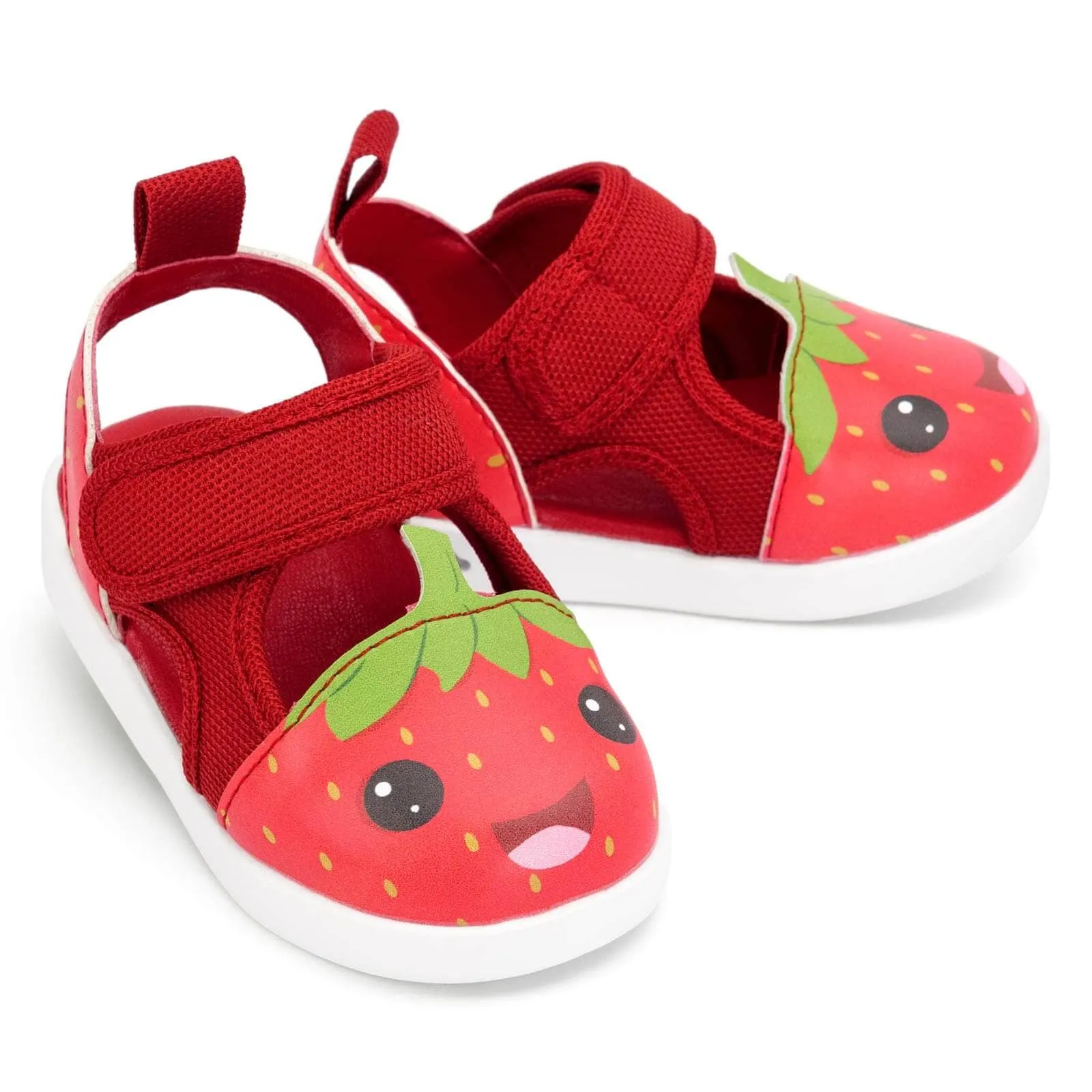 Strawberry Squeaky Toddler Sandals | Red breathable insole Stretchable Upper