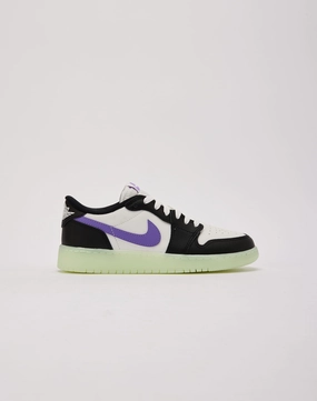 Jordan Air Jordan 1 Retro Low OG 'Black Raspberry' Grade-School Canvas kids' shoes Mesh kids' shoes