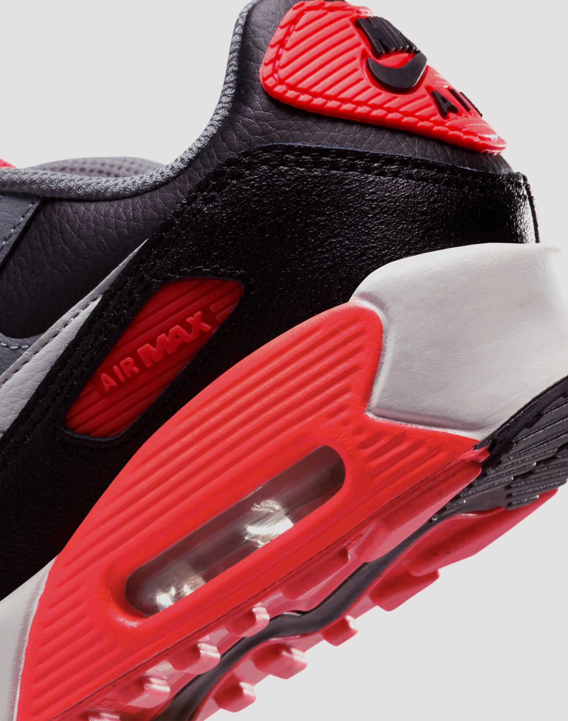 Abrasion resistant Nike Air Max 90 Grade School Boys' "Black/Photon Dust/Cool Grey"