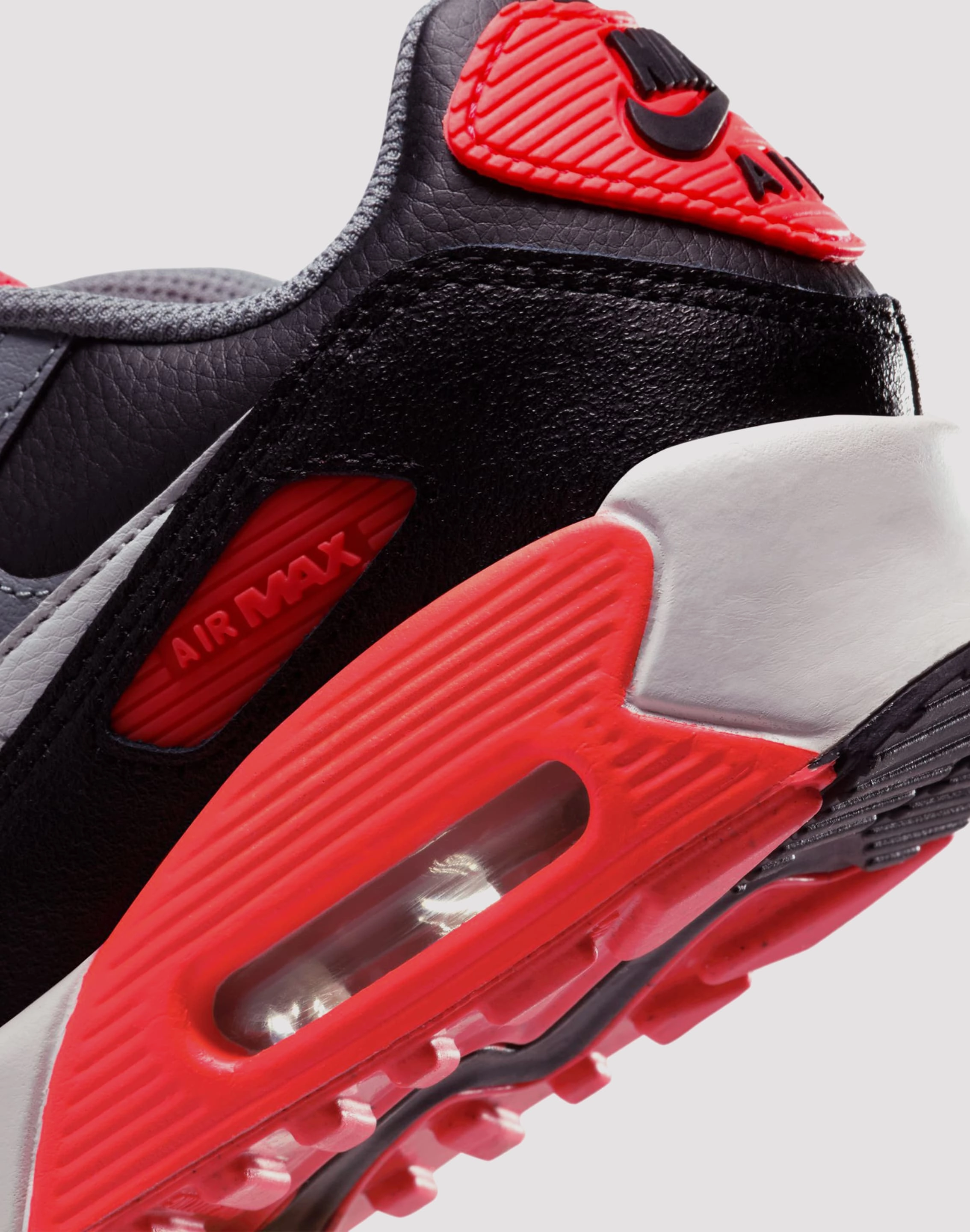 Waterproof Upper Nike Air Max 90 Grade School Boys' "Black/Photon Dust/Cool Grey"