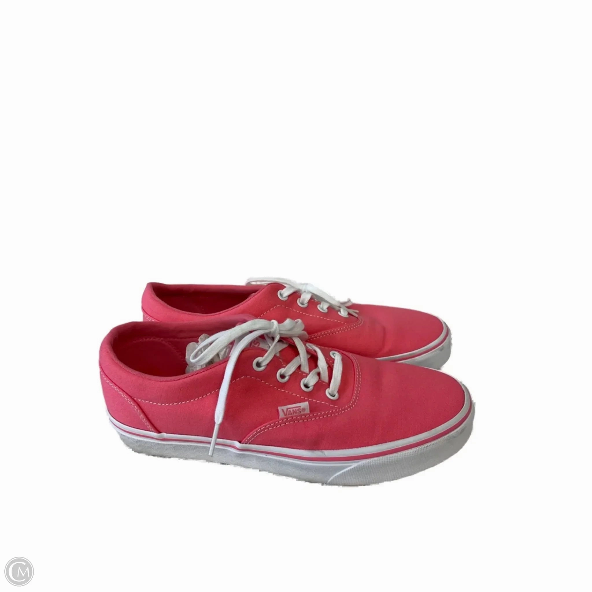 Heel Clip Shoes Sneakers By Vans In Pink & White, Size: 9