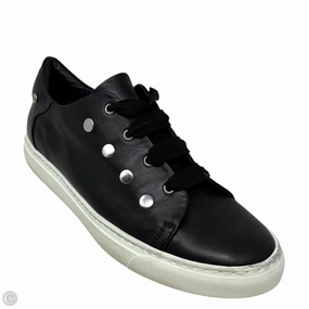 Stud Leather Lace Up Sneakers By Agl In Black, Size: 12 Daily Wear Orthopedic Footbed