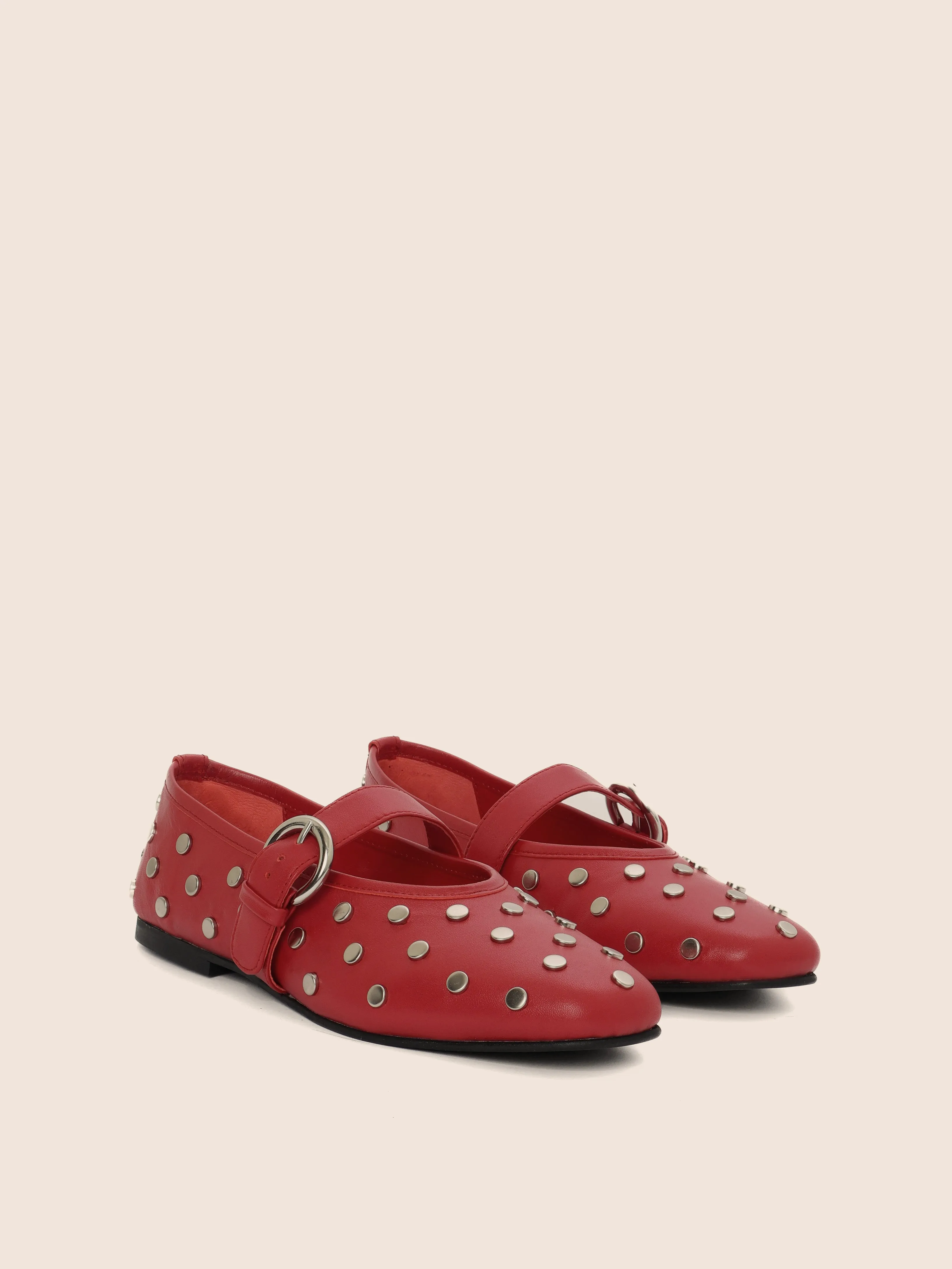 Stylish Design Book Walk Aveiro Cherry Stud Ballerina
