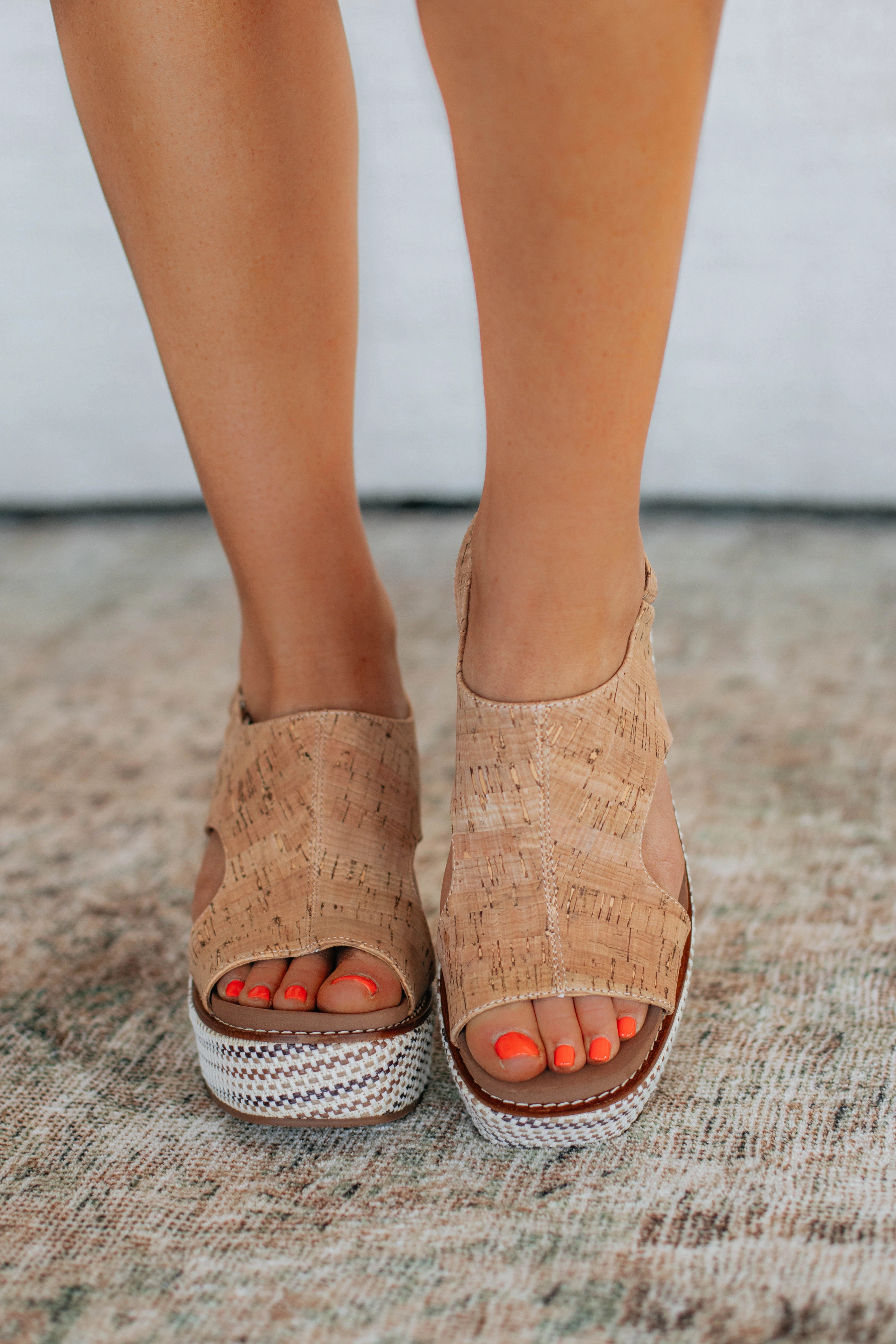 Sweet Direction Wedges - Cork Walking
