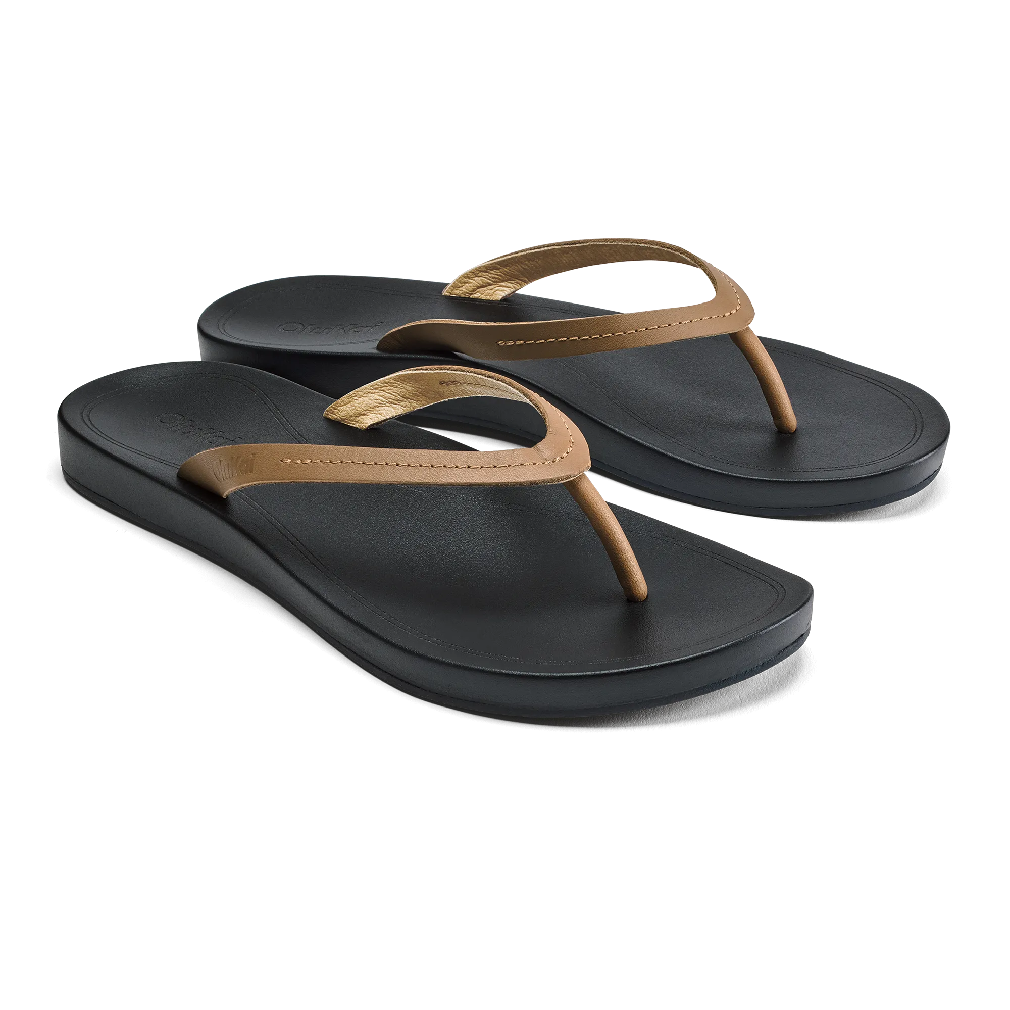 Lalahi - Tan / Lava Rock Ergonomic Contour Shape Open Toe Design