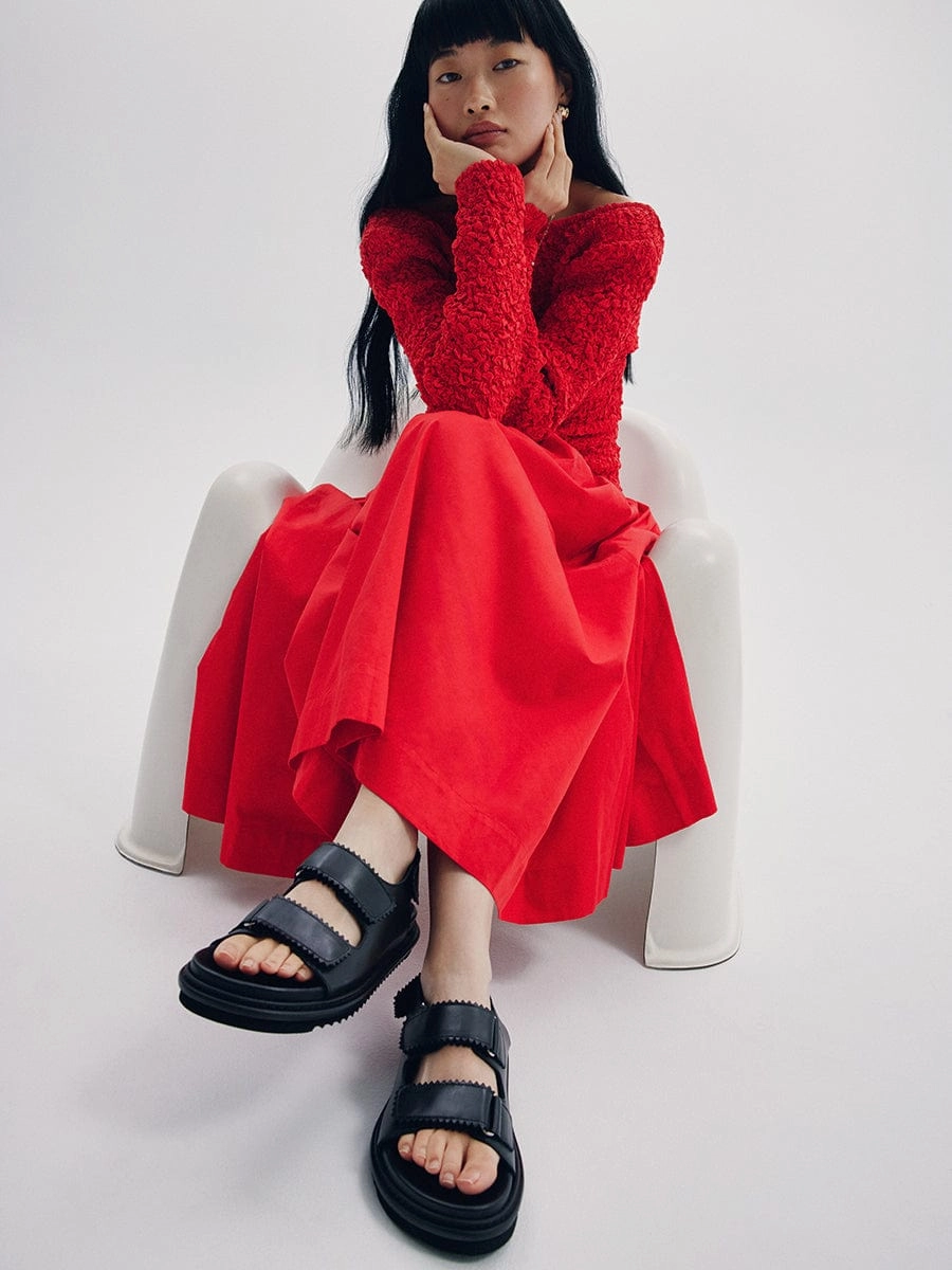 Tavira Black Sandal Step In Marina Mood