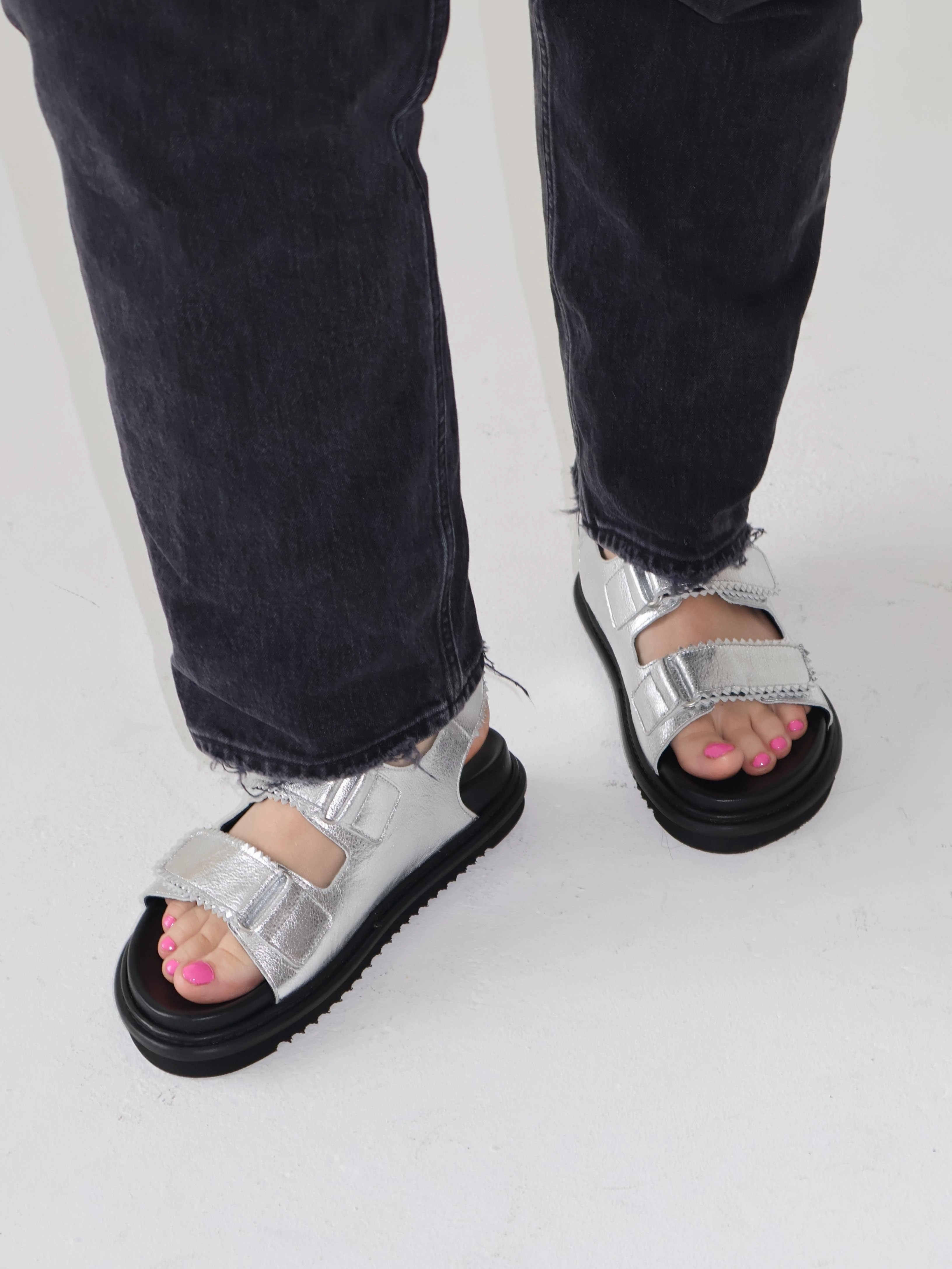 Tavira Silver Sandal Adjustable buckle Casual Walk