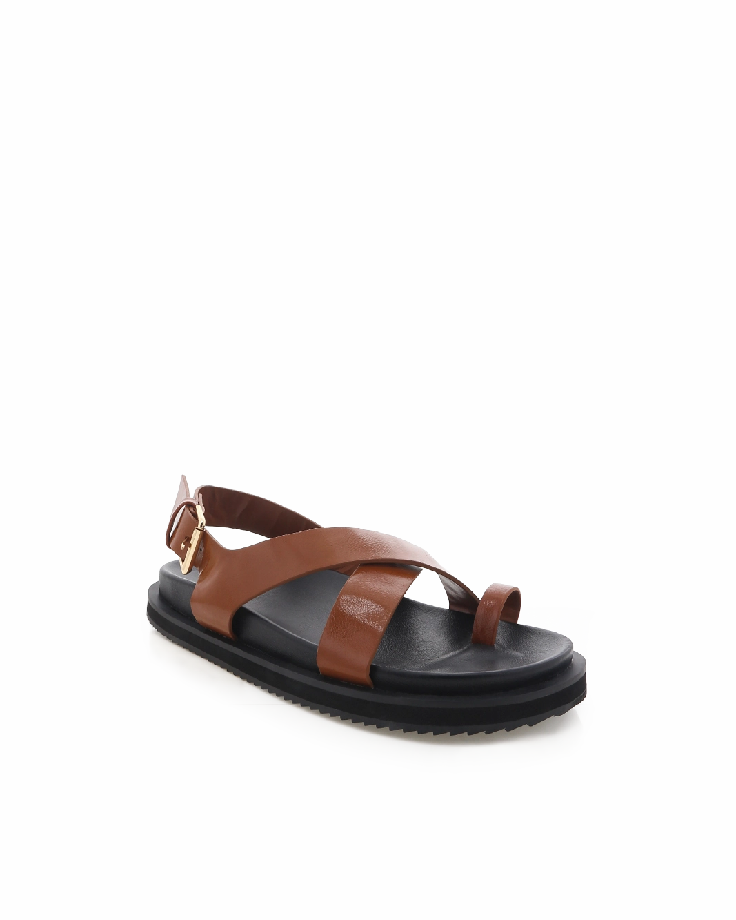 TENNIE - TAN-BLACK Fashionable Chic Straps