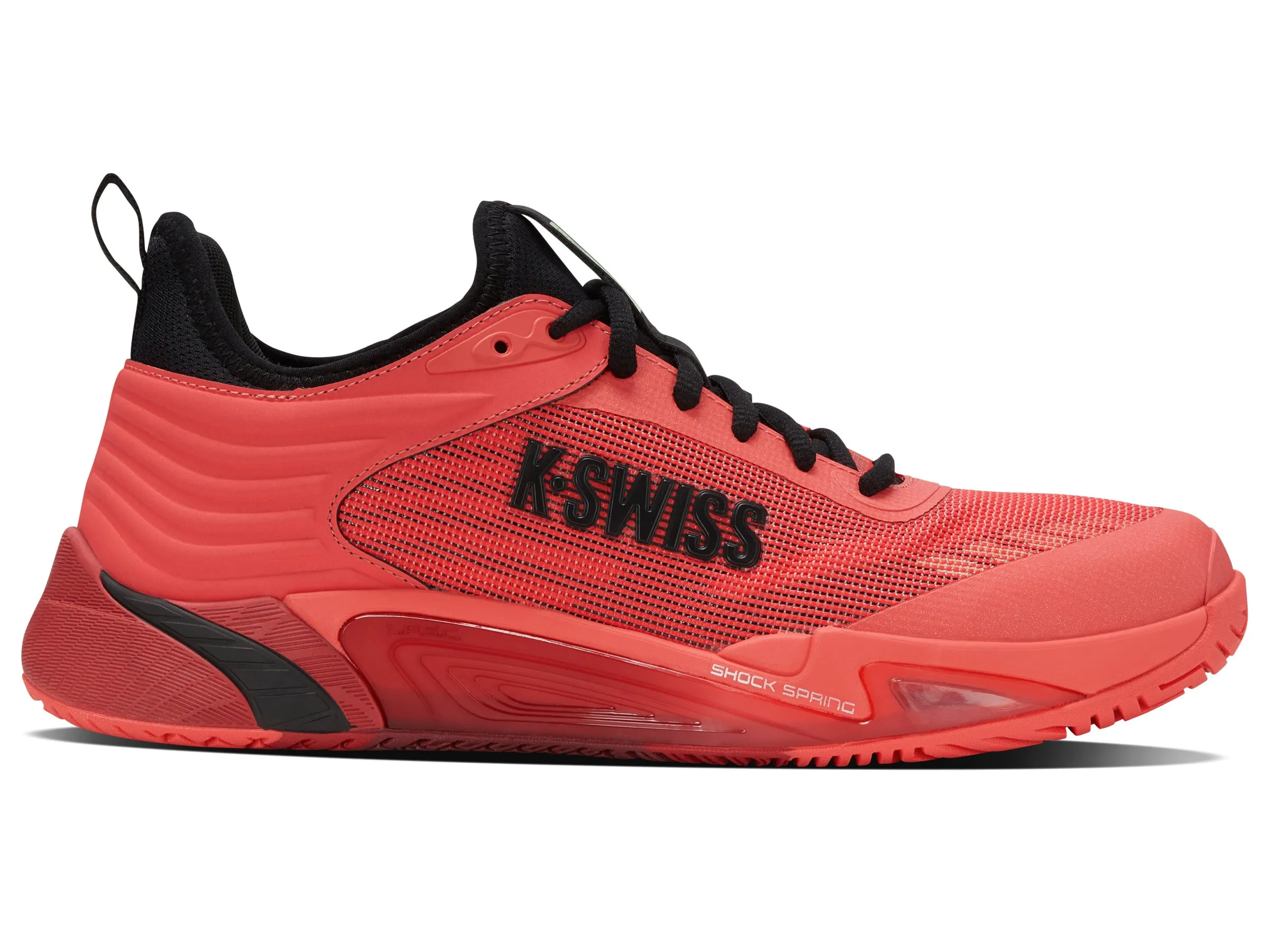 04432-656-M | HYPERCOURT PINNACLE | NEON LAVA/BLACK/CHILI PEPPER Energy Returning Foam Impact Dispersion System