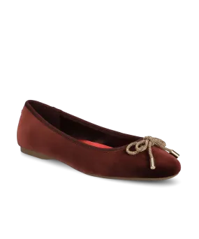 The Hummingbird - Brandy Velvet Jeweled Bow Premium Quality