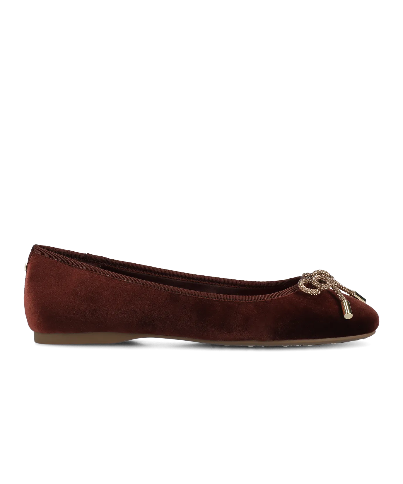 The Hummingbird - Brandy Velvet Jeweled Bow Cushioned Comfort Air Cushioning