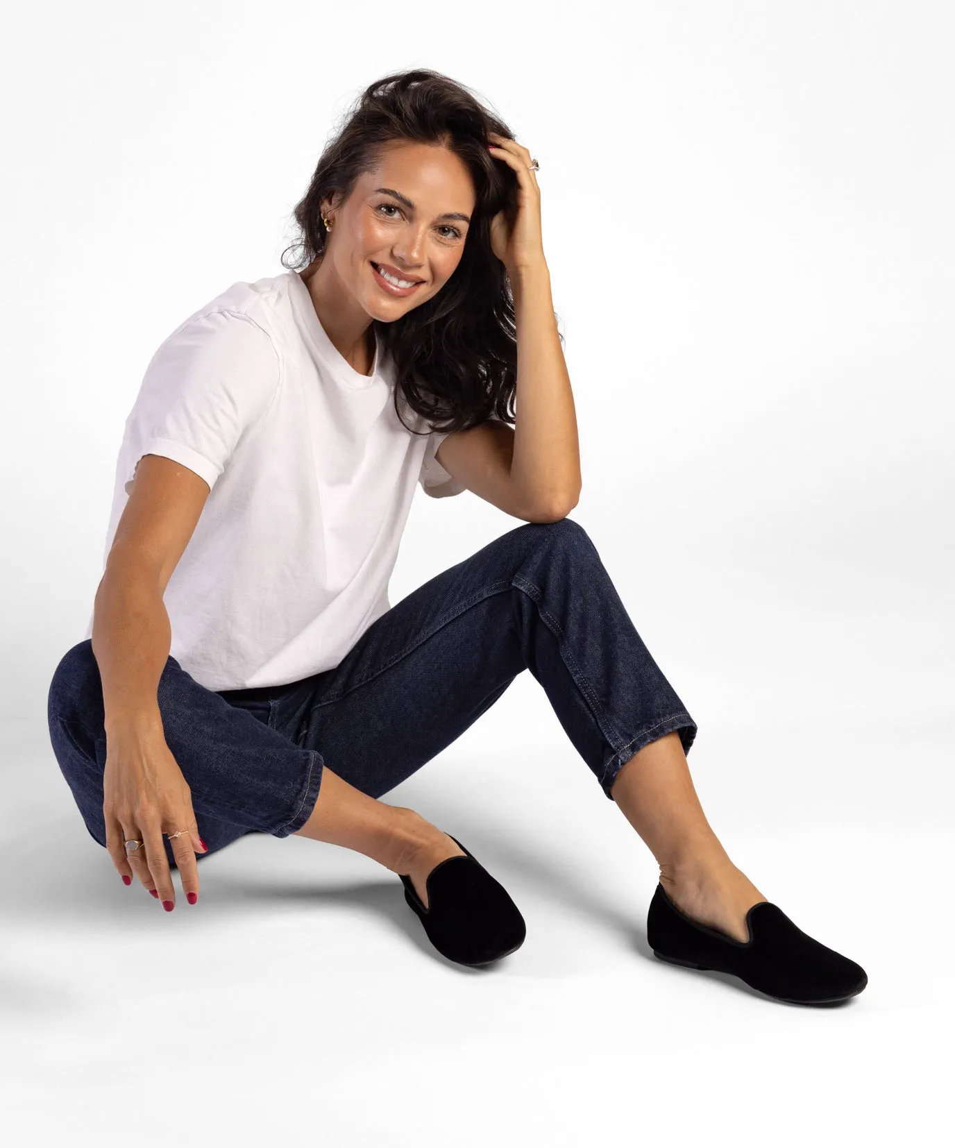 The Starling - Black Velvet Strong Lane Low Heel