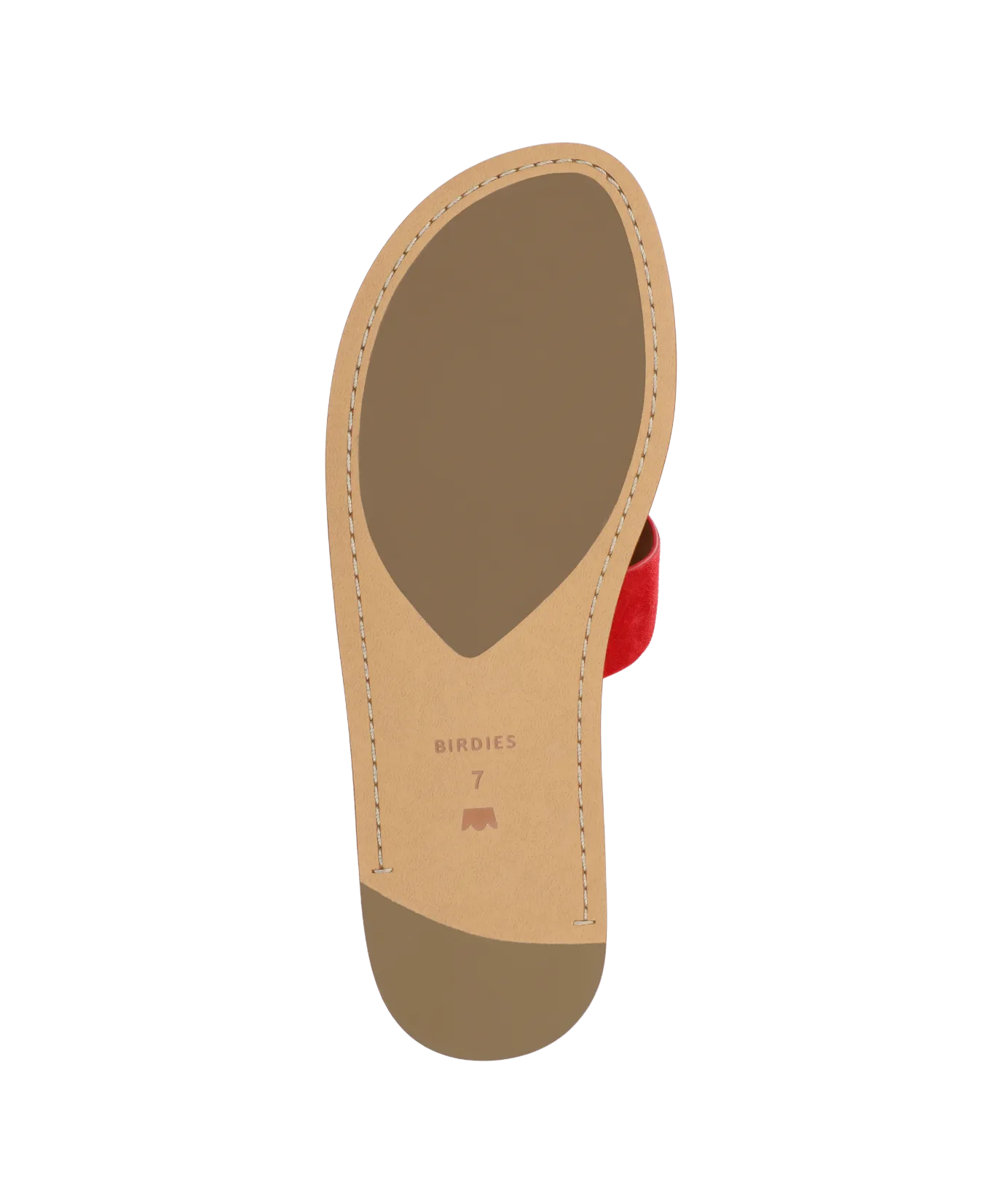 The Sunbird Icon - Red Suede tassel Textured Footbed