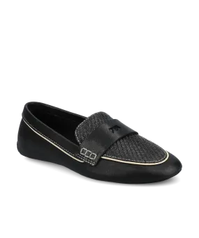 The Vesper Driver - Black Leather Raffia Ventilation Perforation System Airflow channels