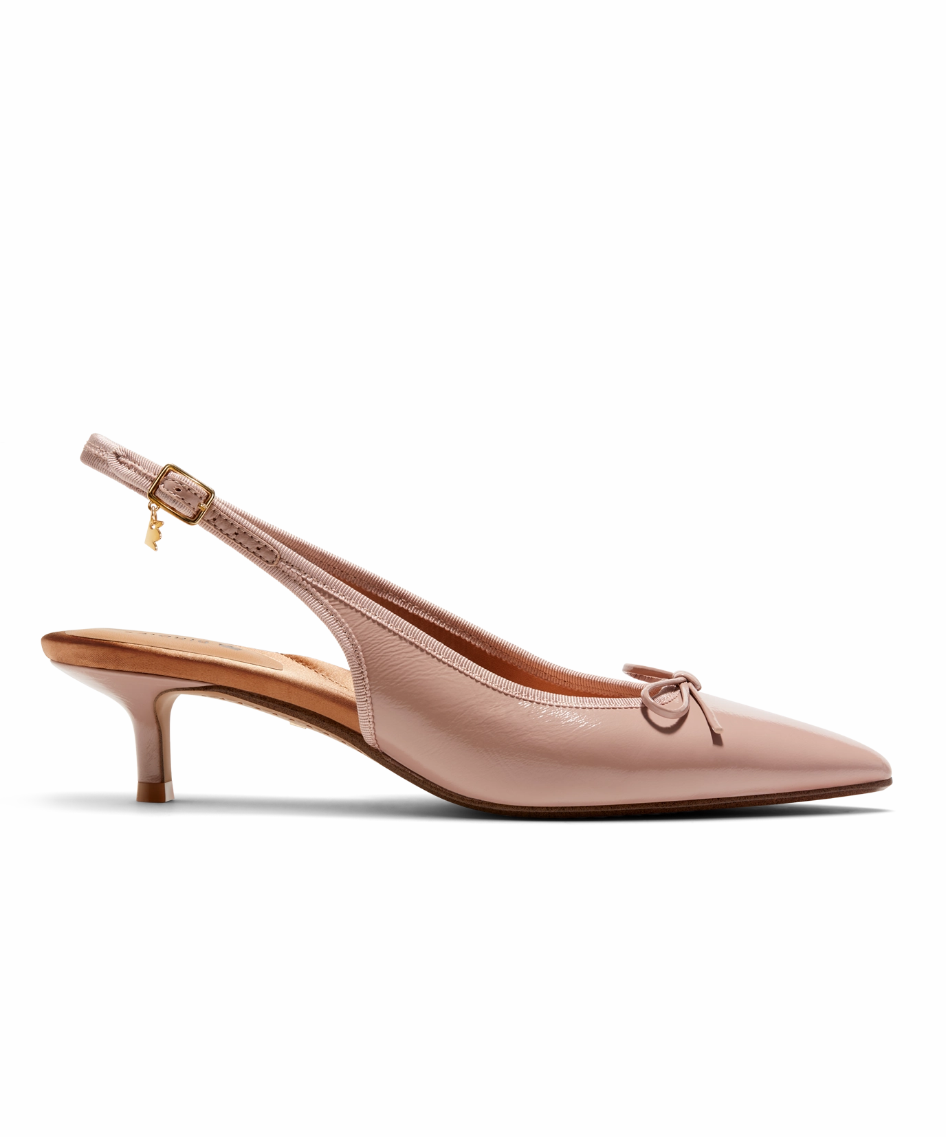 Neutral Base The Goldfinch Kitten Heel - Blush Patent Leather