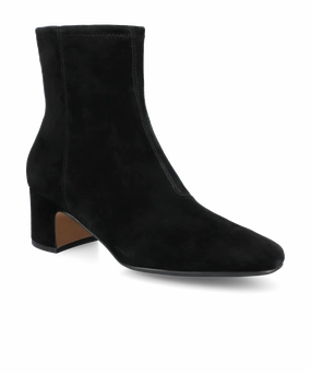 Soft Interior All Weather Everyday Users The Starling 50 Bootie - Black Stretch Suede