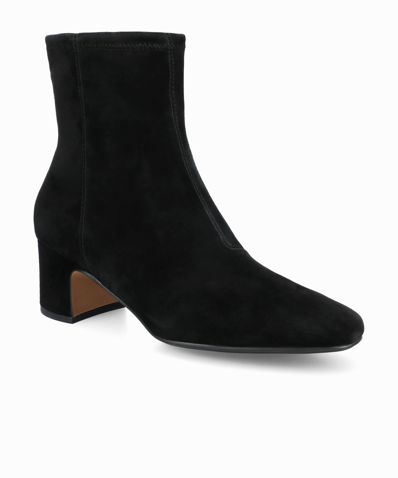 Soft Interior All Weather Everyday Users The Starling 50 Bootie - Black Stretch Suede