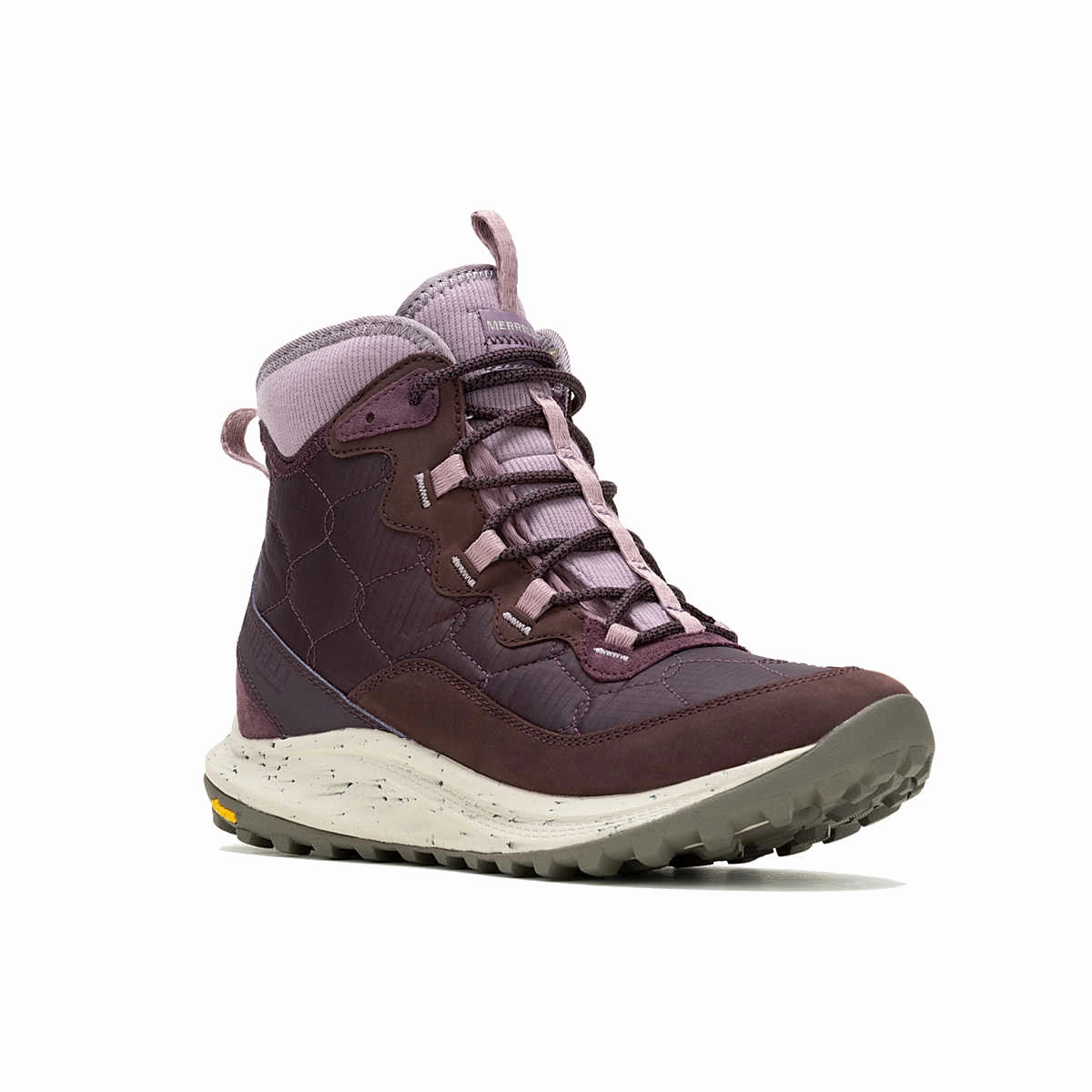 Red Glow Supportive Core Active People Merrell Women's Antora 3 Thermo Waterproof Mid - Burgundy
