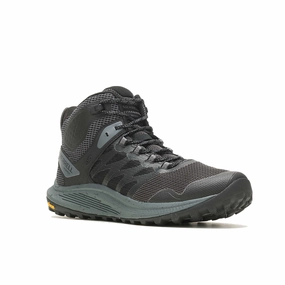 Merrell Men's Nova 3 Mid WATERPROOF Hiking Boots - Black Anatomical Toe Shape Virtual Step