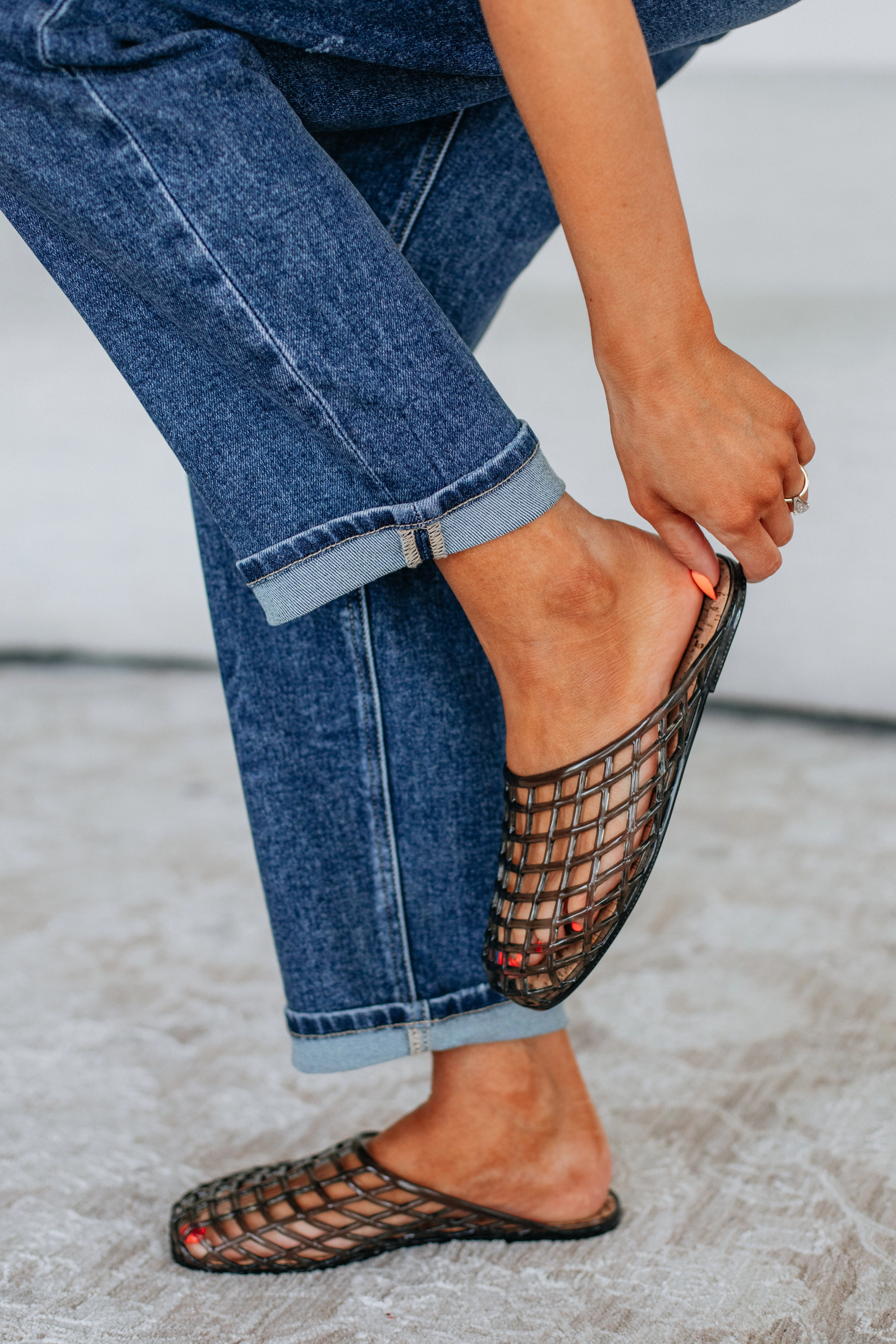 Totally Jelly Slip-On Mule Moon Walk Style Base