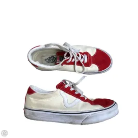 Shoes Sneakers By Vans In Red & White, Size: 8 MDOutsole