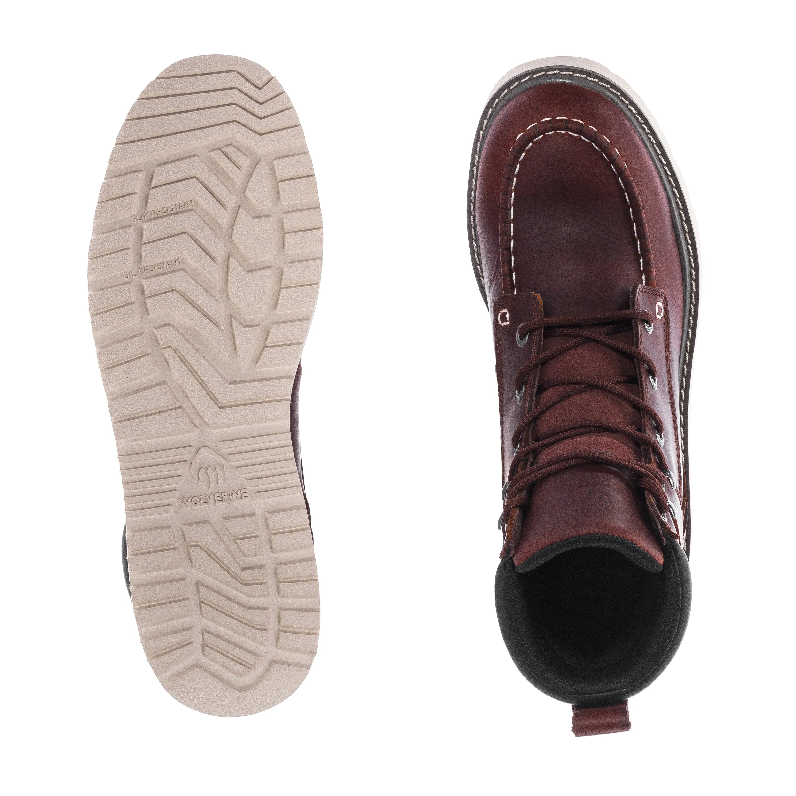 Ergonomic Last Design Asymmetric Lacing System Trade Wedge Moc Toe WP - Mens