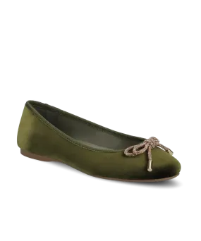 Airy Walk The Hummingbird - Evergreen Velvet Jeweled Bow