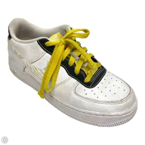Shoes Sneakers By Nike In White & Yellow, Size: 8.5 Anti Odor Technology Slip Choice
