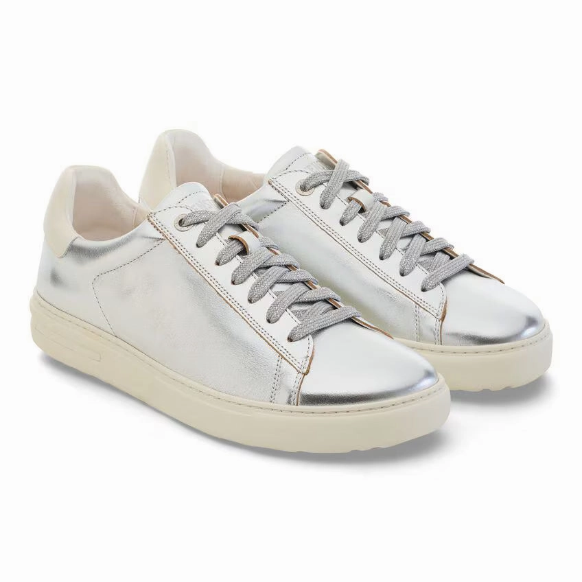 Birkenstock Women's Bend Low Leather - Metallic Silver All Season Comfort Shoes All Day Shoes