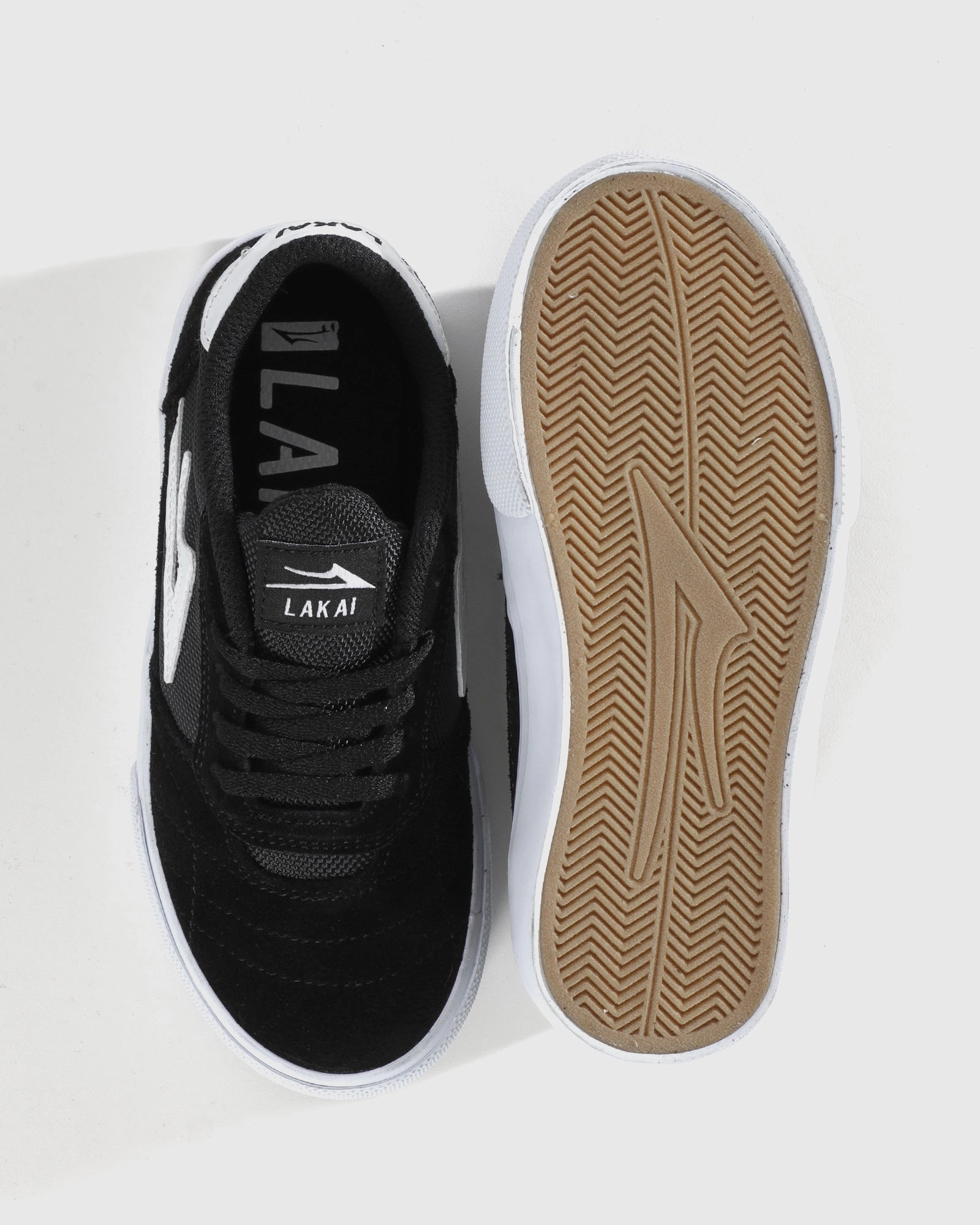 Cambridge Kids - Black/White Suede Padded Collar Support