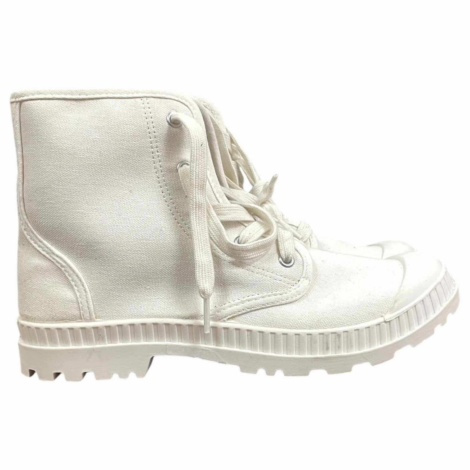 Long Comfort Lace Up Design Shoes Sneakers By So In White, Size:11