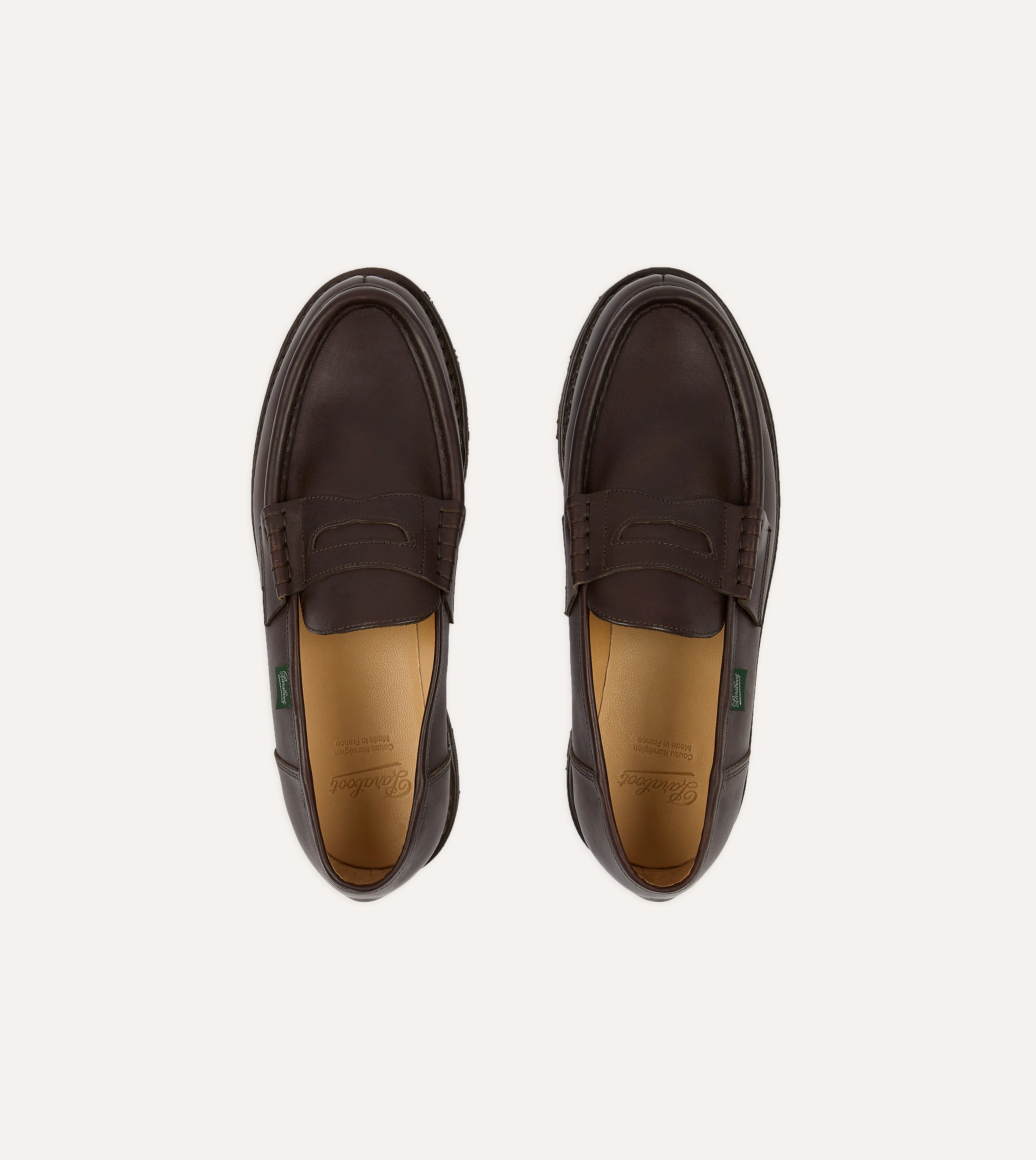 Paraboot Reims Brown Leather Loafer Lift Add