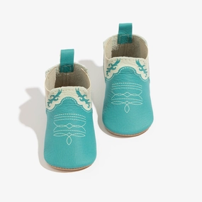 Turquoise Cowboy Chelsea Boot Baby Shoe AntimicrobialTreatment