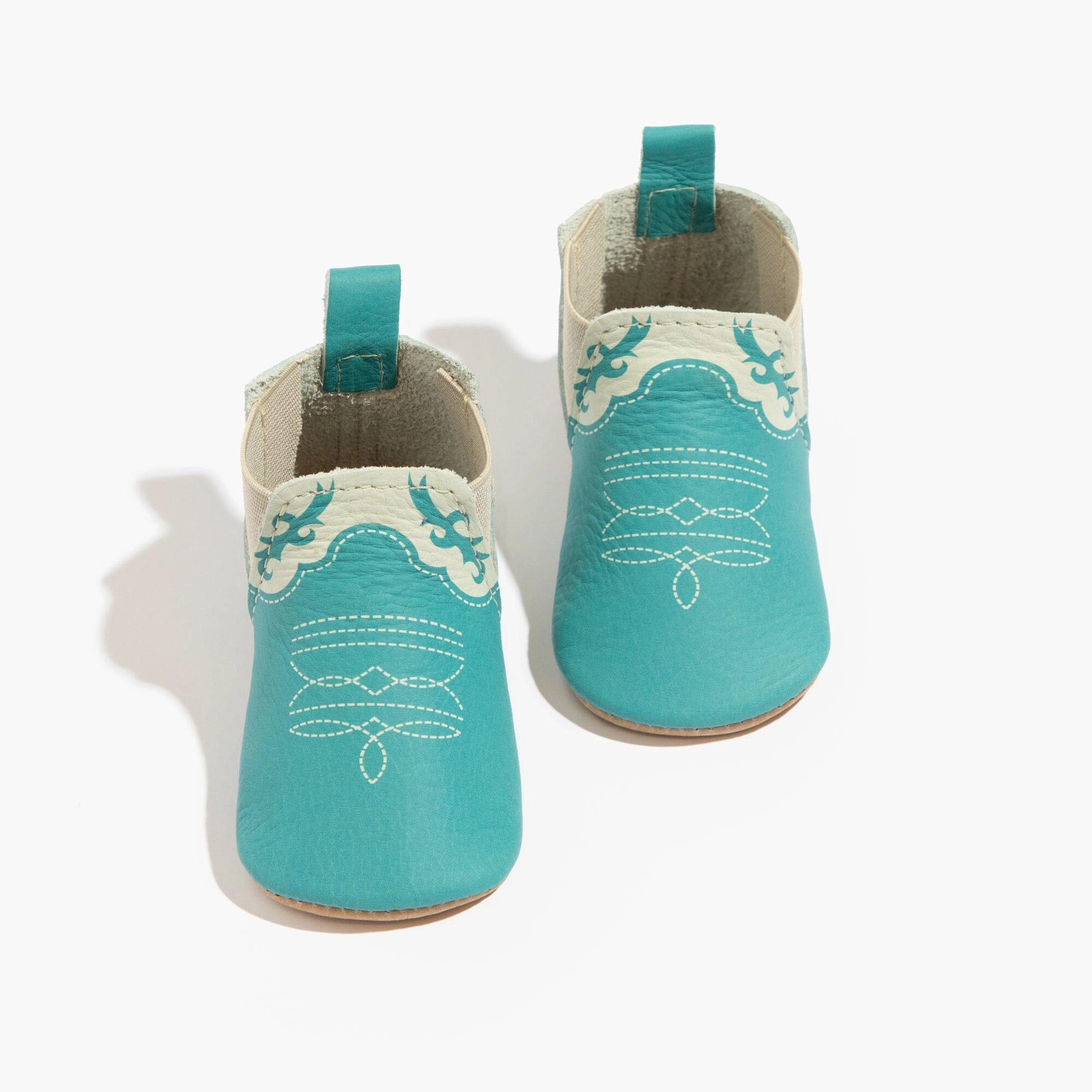 Turquoise Cowboy Chelsea Boot Baby Shoe AntimicrobialTreatment