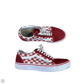 Shoes Sneakers By Vans In Red, Size: 8.5 Lightweight Midsole Outdoor Use