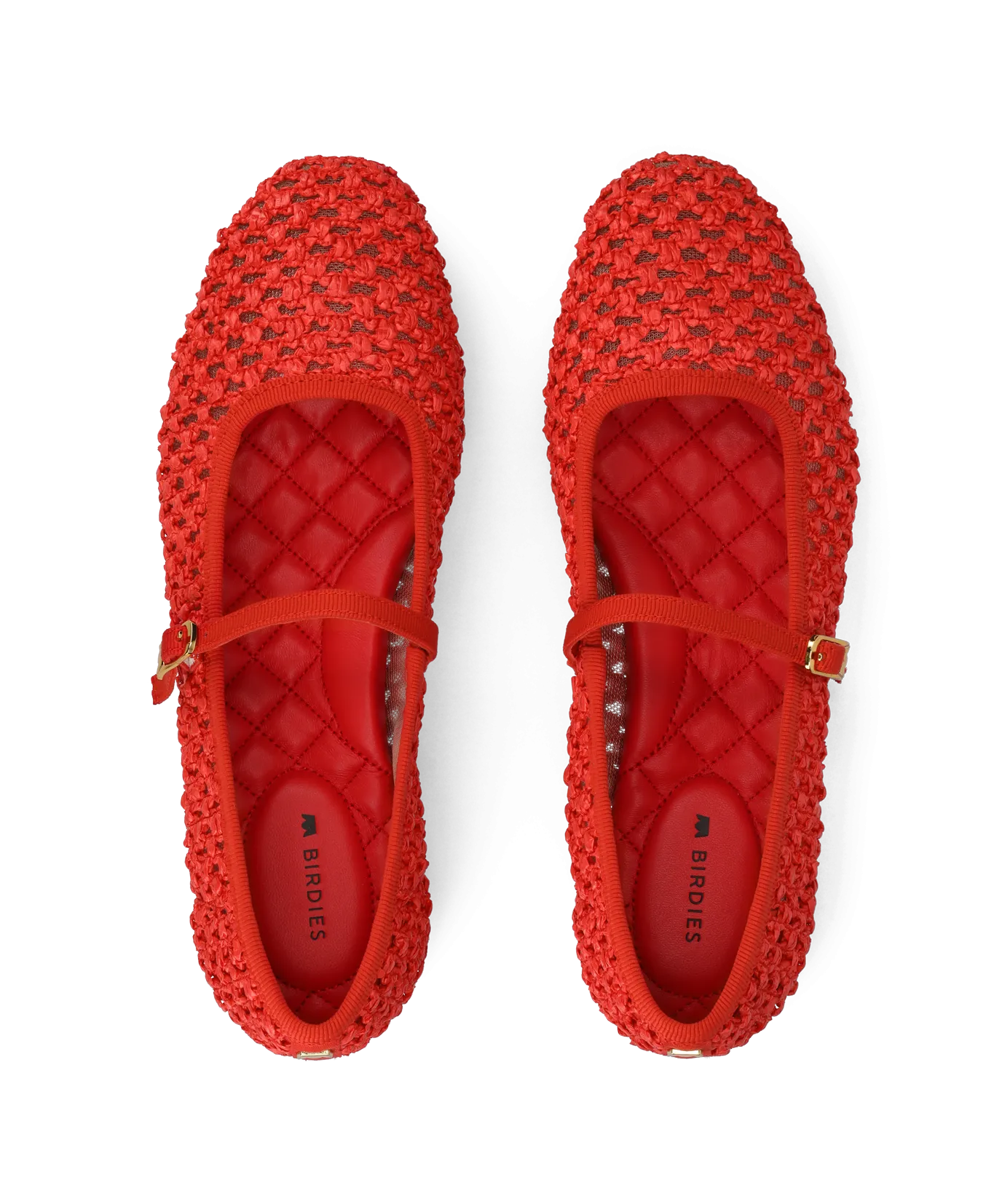The Hummingbird Mary Jane - Red Openweave Cozy Sole Shop Lane